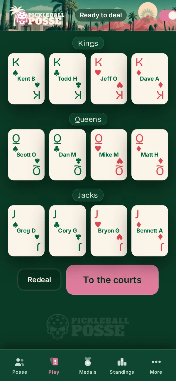 Dealt cards